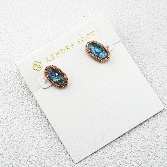 Kendra Scott Abalone Shell Stud Earrings - Picture 1 of 1